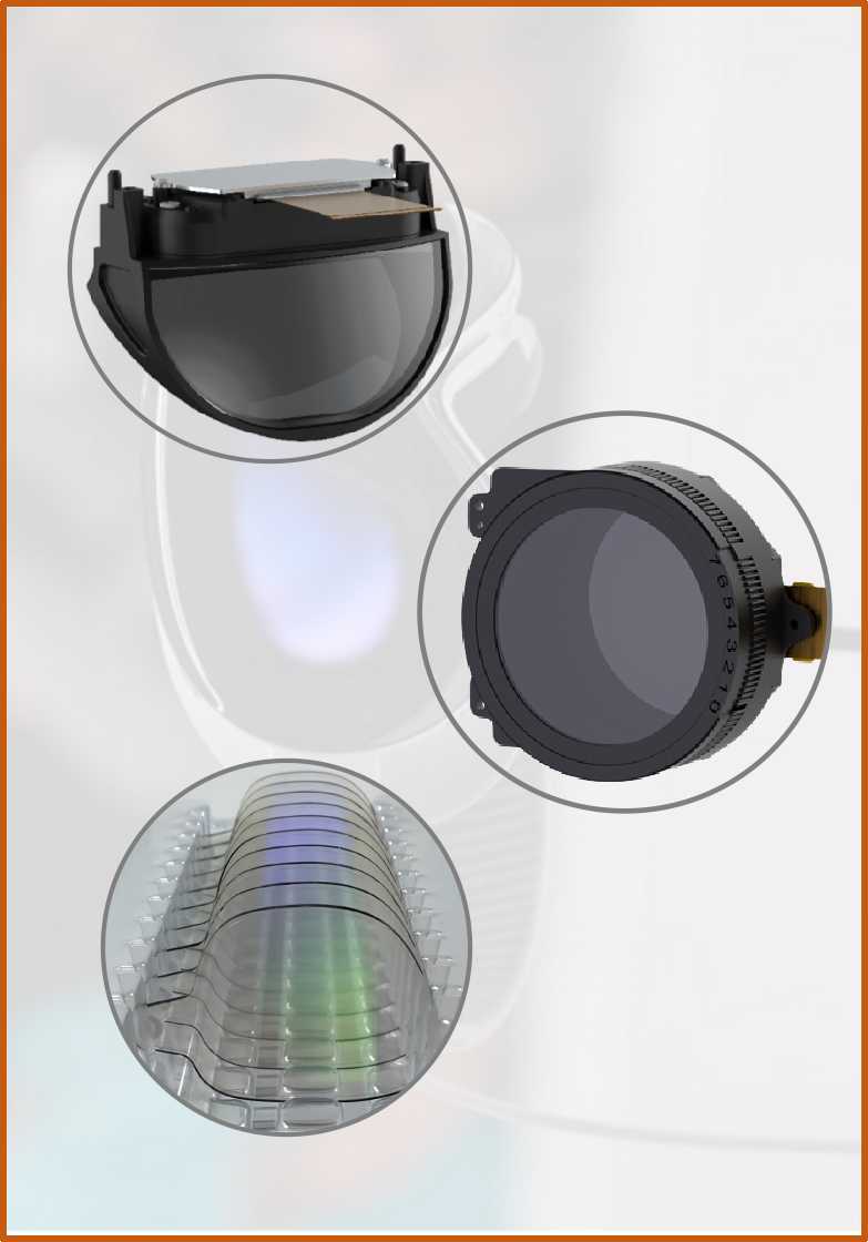 birdbath optic pancake optic waveguide